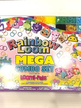 Rainbow Mega Combo Set - Pink Yellow Green Blue Multicolor Loom Kit